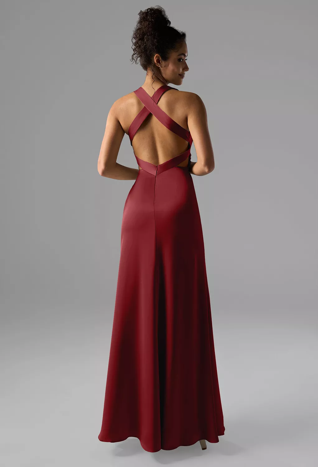 AW Erika Burgundy  Cocktail Wedding Guest Dresses